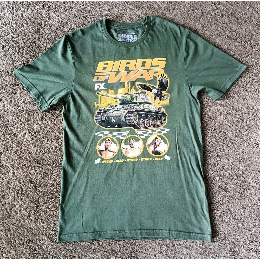 Ripple Junction FX Birds of War It's Always SunnyGraphic Green T-Shirt Men's S